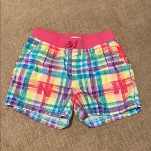 Children’s Place Girls Rainbow Plaid Shorts Sz 10